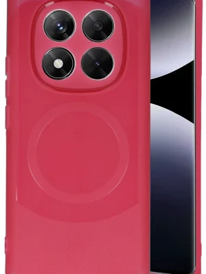 Newface Xiaomi Redmi Note 14 Pro 5G Kılıf Maya Karbon Kapak - Bordo