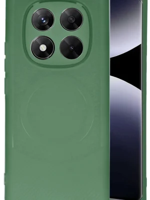 Newface Xiaomi Redmi Note 14 Pro 5G Kılıf Maya Karbon Kapak - Koyu Yeşil