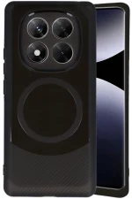 Newface Xiaomi Redmi Note 14 Pro 5G Kılıf Maya Karbon Kapak - Siyah