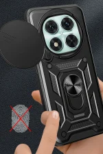 Newface Xiaomi Redmi Note 14 Pro 5G Kılıf Pars Lens Yüzüklü Silikon - Lacivert - Görsel 2