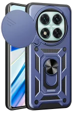 Newface Xiaomi Redmi Note 14 Pro 5G Kılıf Pars Lens Yüzüklü Silikon - Lacivert