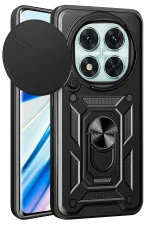 Newface Xiaomi Redmi Note 14 Pro 5G Kılıf Pars Lens Yüzüklü Silikon - Siyah