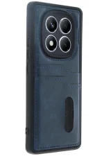 Newface Xiaomi Redmi Note 14 Pro 5G Kılıf Sara Kartvizitli Deri Kılıf - Lacivert - Görsel 2