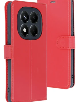 Newface Xiaomi Redmi Note 14 Pro 5G Kılıf Trend S Plus Kapaklı Kılıf - Kırmızı