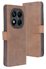 Newface Xiaomi Redmi Note 14 Pro 5G Kılıf Trend S Plus Kapaklı Kılıf - Taba