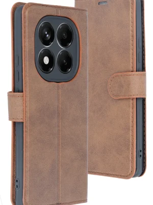 Newface Xiaomi Redmi Note 14 Pro 5G Kılıf Trend S Plus Kapaklı Kılıf - Taba