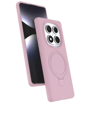 Newface Xiaomi Redmi Note 14 Pro 5G Regal Magsafe Standlı Kapak - Açık Pembe