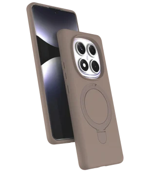 Newface Xiaomi Redmi Note 14 Pro 5G Regal Magsafe Standlı Kapak - Çöl Titanyum