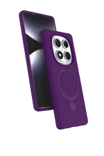 Newface Xiaomi Redmi Note 14 Pro 5G Regal Magsafe Standlı Kapak - Derin Mor