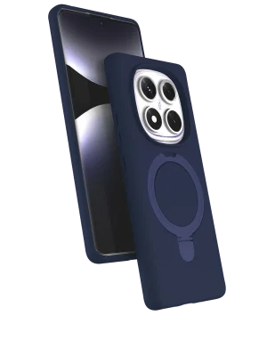 Newface Xiaomi Redmi Note 14 Pro 5G Regal Magsafe Standlı Kapak - Lacivert