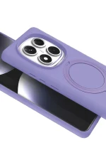 Newface Xiaomi Redmi Note 14 Pro 5G Regal Magsafe Standlı Kapak - Lila - Görsel 2