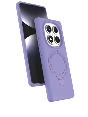 Newface Xiaomi Redmi Note 14 Pro 5G Regal Magsafe Standlı Kapak - Lila