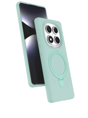 Newface Xiaomi Redmi Note 14 Pro 5G Regal Magsafe Standlı Kapak - Su Yeşili