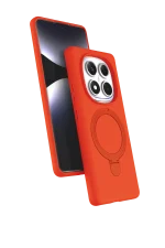 Newface Xiaomi Redmi Note 14 Pro 5G Regal Magsafe Standlı Kapak - Turuncu