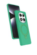 Newface Xiaomi Redmi Note 14 Pro 5G Regal Magsafe Standlı Kapak - Yeşil