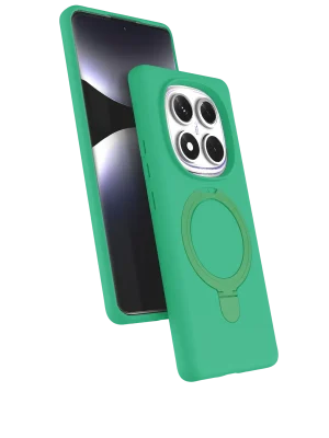 Newface Xiaomi Redmi Note 14 Pro 5G Regal Magsafe Standlı Kapak - Yeşil