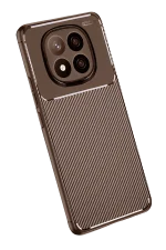 Newface Xiaomi Redmi Note 14 Pro Plus Kılıf Auto Focus Karbon Kapak - Kahverengi - Görsel 3