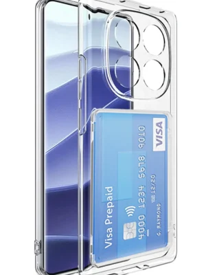 Newface Xiaomi Redmi Note 14 Pro Plus Kılıf Kart Şeffaf Silikon - Şeffaf