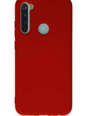 Newface Xiaomi Redmi Note 8 Kılıf Nano içi Kadife Silikon - Kırmızı