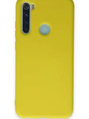 Newface Xiaomi Redmi Note 8 Kılıf Nano içi Kadife Silikon - Sarı