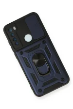 Newface Xiaomi Redmi Note 8 Kılıf Pars Lens Yüzüklü Silikon - Lacivert - Görsel 3