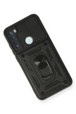 Newface Xiaomi Redmi Note 8 Kılıf Pars Lens Yüzüklü Silikon - Siyah - Görsel 3