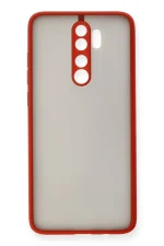 Newface Xiaomi Redmi Note 8 Pro Kılıf Montreal Silikon Kapak - Kırmızı - Görsel 2