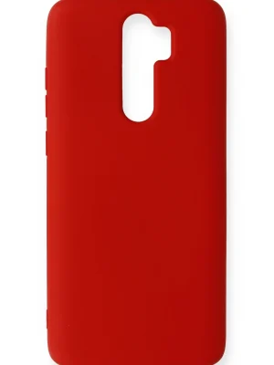 Newface Xiaomi Redmi Note 8 Pro Kılıf Nano içi Kadife Silikon - Kırmızı