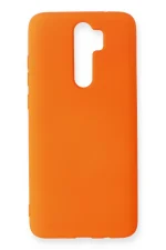 Newface Xiaomi Redmi Note 8 Pro Kılıf Nano içi Kadife Silikon - Turuncu