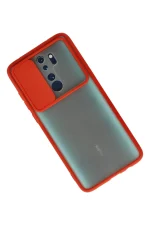 Newface Xiaomi Redmi Note 8 Pro Kılıf Palm Buzlu Kamera Sürgülü Silikon - Kırmızı - Görsel 2