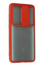 Newface Xiaomi Redmi Note 8 Pro Kılıf Palm Buzlu Kamera Sürgülü Silikon - Kırmızı - Görsel 3