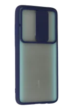 Newface Xiaomi Redmi Note 8 Pro Kılıf Palm Buzlu Kamera Sürgülü Silikon - Lacivert - Görsel 3