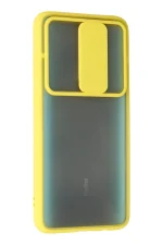 Newface Xiaomi Redmi Note 8 Pro Kılıf Palm Buzlu Kamera Sürgülü Silikon - Sarı - Görsel 3