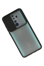 Newface Xiaomi Redmi Note 8 Pro Kılıf Palm Buzlu Kamera Sürgülü Silikon - Siyah - Görsel 2