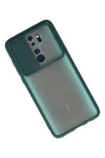 Newface Xiaomi Redmi Note 8 Pro Kılıf Palm Buzlu Kamera Sürgülü Silikon - Yeşil - Görsel 2