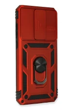 Newface Xiaomi Redmi Note 8 Pro Kılıf Pars Lens Yüzüklü Silikon - Kırmızı - Görsel 2