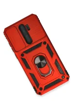 Newface Xiaomi Redmi Note 8 Pro Kılıf Pars Lens Yüzüklü Silikon - Kırmızı - Görsel 3