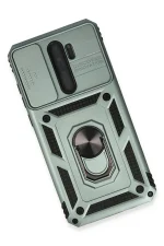 Newface Xiaomi Redmi Note 8 Pro Kılıf Pars Lens Yüzüklü Silikon - Yeşil - Görsel 3