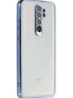 Newface Xiaomi Redmi Note 8 Pro Kılıf Razer Lensli Silikon - Açık Mavi