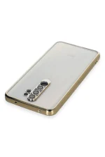 Newface Xiaomi Redmi Note 8 Pro Kılıf Razer Lensli Silikon - Gold - Görsel 3