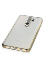 Newface Xiaomi Redmi Note 8 Pro Kılıf Razer Lensli Silikon - Gold - Görsel 4