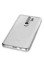 Newface Xiaomi Redmi Note 8 Pro Kılıf Razer Lensli Silikon - Gümüş - Görsel 4