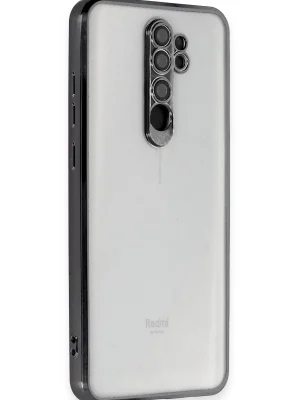 Newface Xiaomi Redmi Note 8 Pro Kılıf Razer Lensli Silikon - Siyah