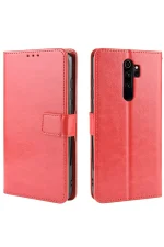 Newface Xiaomi Redmi Note 8 Pro Kılıf Trend S Plus Kapaklı Kılıf - Kırmızı