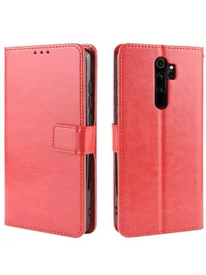 Newface Xiaomi Redmi Note 8 Pro Kılıf Trend S Plus Kapaklı Kılıf - Kırmızı