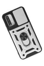 Newface Xiaomi Redmi Note 9 4G Kılıf Pars Lens Yüzüklü Silikon - Gümüş - Görsel 3