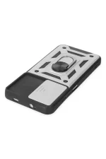 Newface Xiaomi Redmi Note 9 4G Kılıf Pars Lens Yüzüklü Silikon - Gümüş - Görsel 4