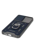 Newface Xiaomi Redmi Note 9 4G Kılıf Pars Lens Yüzüklü Silikon - Lacivert - Görsel 5