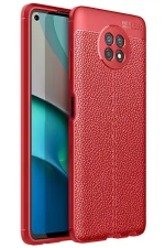 Newface Xiaomi Redmi Note 9 5G Kılıf Auto Focus Kapak - Kırmızı