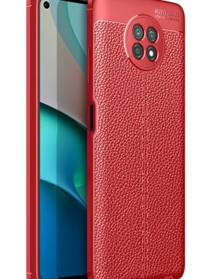 Newface Xiaomi Redmi Note 9 5G Kılıf Auto Focus Kapak - Kırmızı